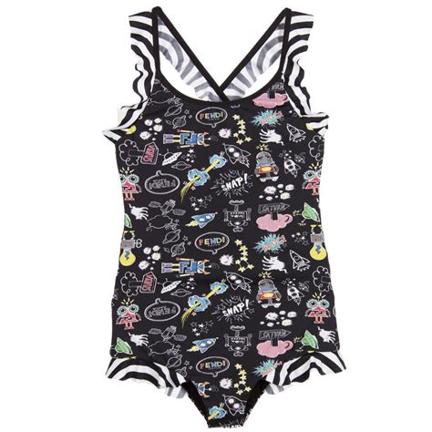 baby girl fendi swimsuit|fendi black bikini.